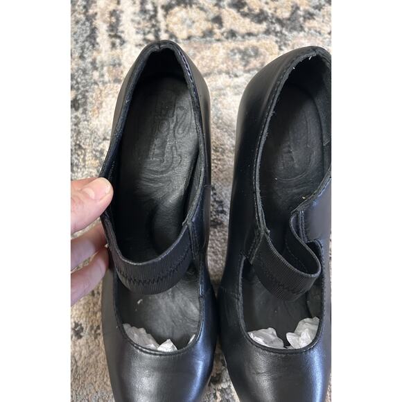 Born Mary Jane Black Leather Pump Heel Women’s 6 Preppy Classy - Picture 8 of 9